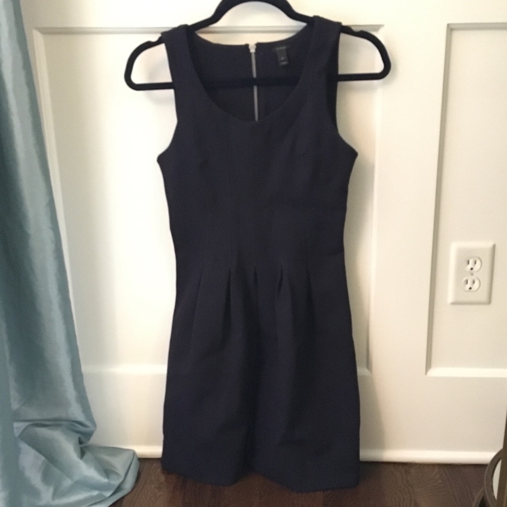 JCrew Navy Skuba Fabric Sleeveless Dress